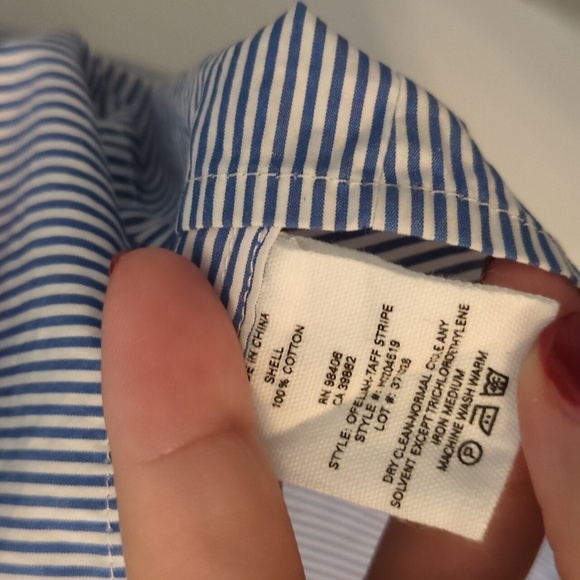 Theory Ophelia Taff Stripe Career Office Work Minimalist Wear Shirt Sz Small - Picture 6 of 9